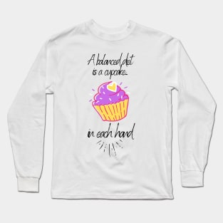 Cupcake in each hand Long Sleeve T-Shirt